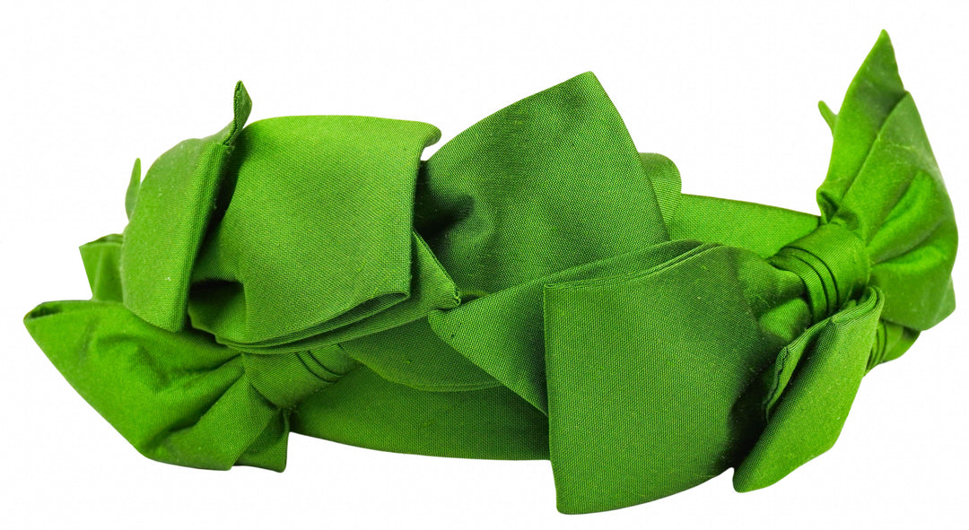 Rachel Trevor Morgan Silk Bow Headband in Green - Discounts on Rachel Trevor Morgan at UAL