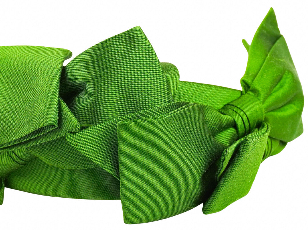 Rachel Trevor Morgan Silk Bow Headband in Green - Discounts on Rachel Trevor Morgan at UAL