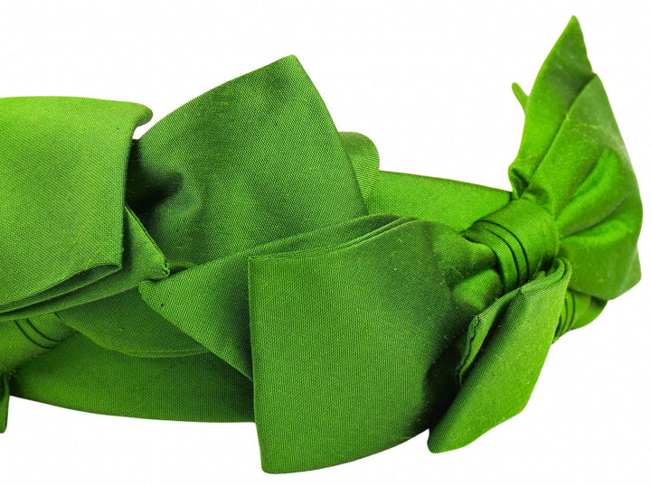Rachel Trevor Morgan Silk Bow Headband in Green - Discounts on Rachel Trevor Morgan at UAL