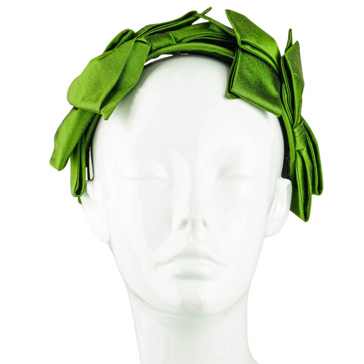 Rachel Trevor Morgan Silk Bow Headband in Green - Discounts on Rachel Trevor Morgan at UAL