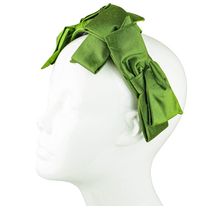 Rachel Trevor Morgan Silk Bow Headband in Green - Discounts on Rachel Trevor Morgan at UAL