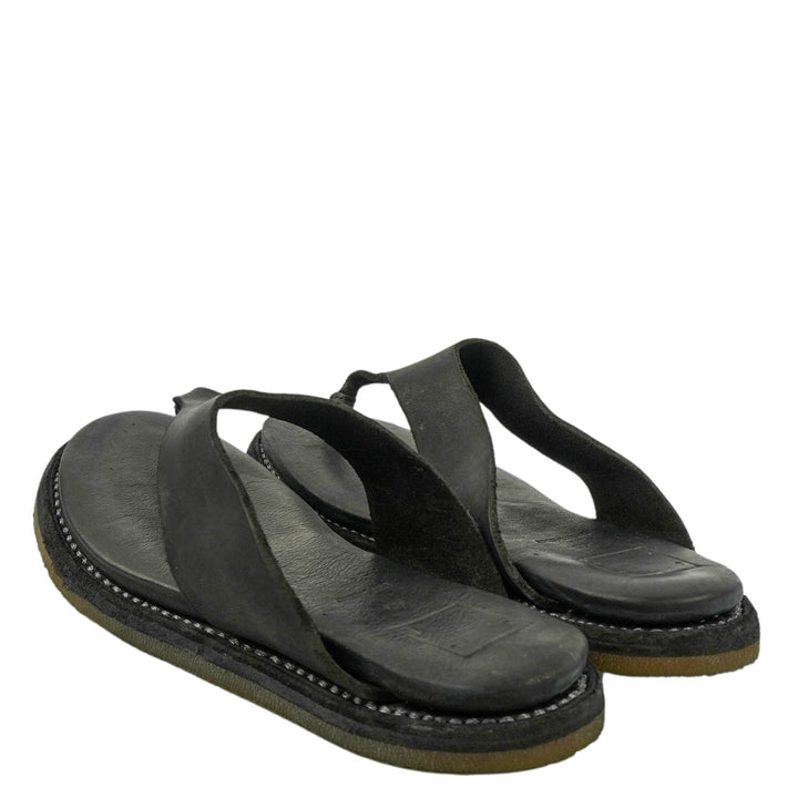 Guidi Leather Flip Flops in Black - Discounts on Guidi at UAL