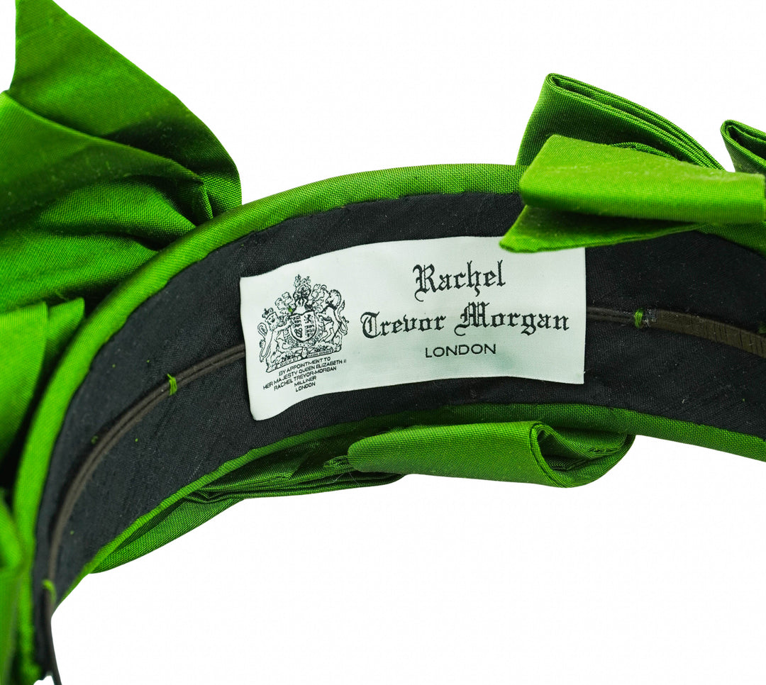 Rachel Trevor Morgan Silk Bow Headband in Green - Discounts on Rachel Trevor Morgan at UAL