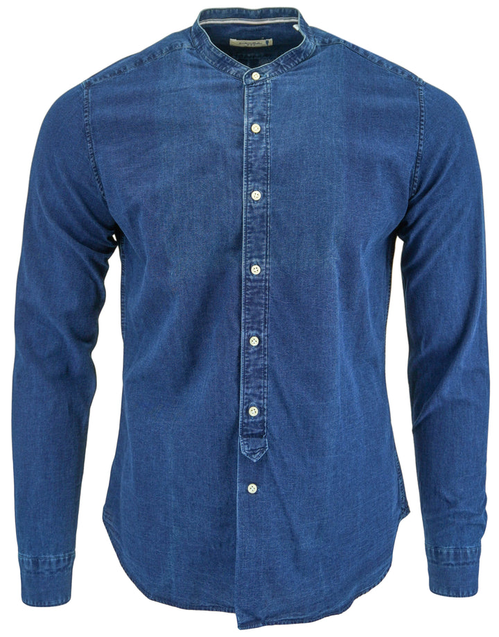 Tintoria Mattei Cali Cowboy Button Down in Navy - Discounts on Tintoria Mattei at UAL
