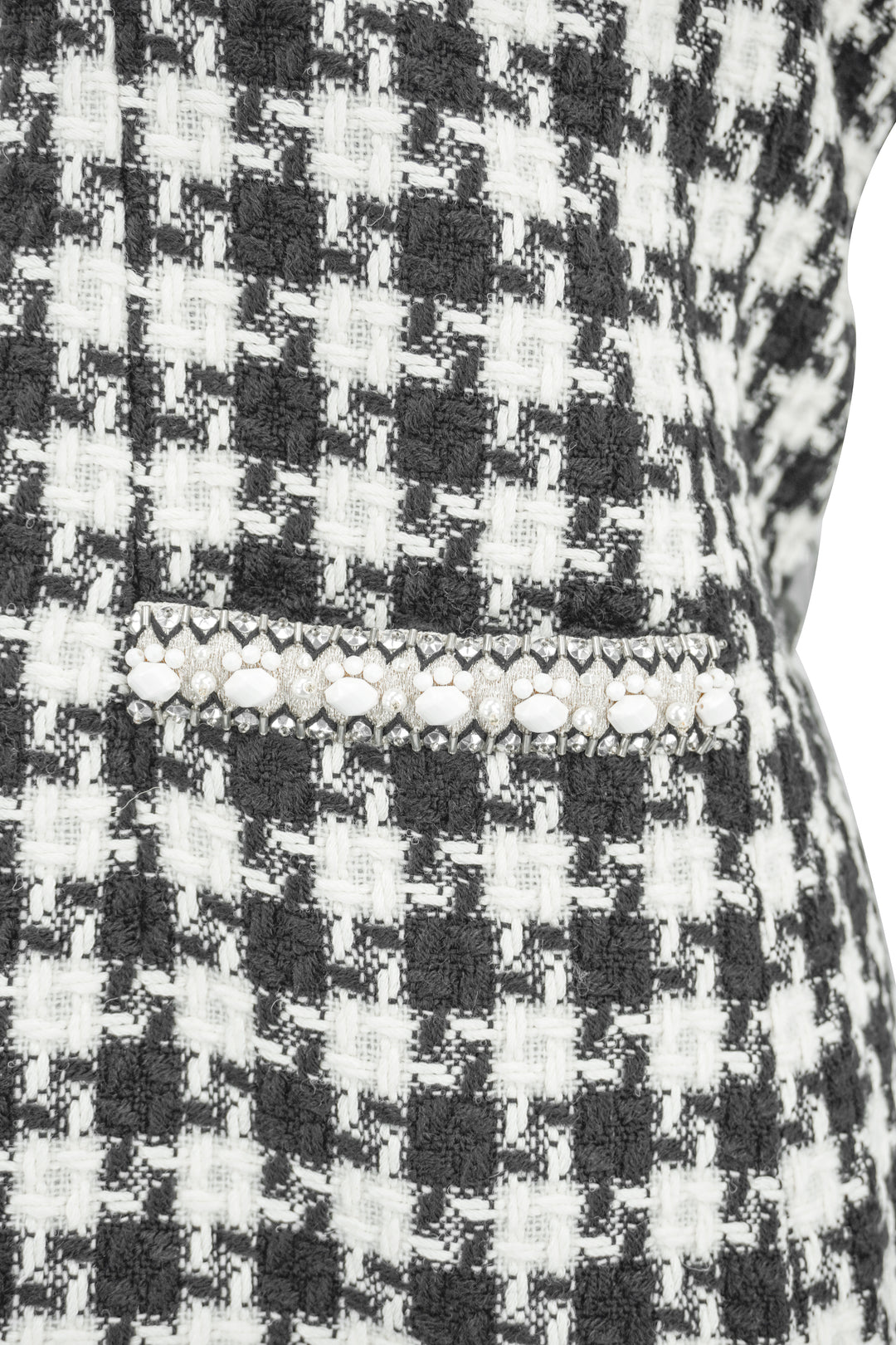 Valentino Light Tweed Dress in Black/White - Discounts on Valentino at UAL