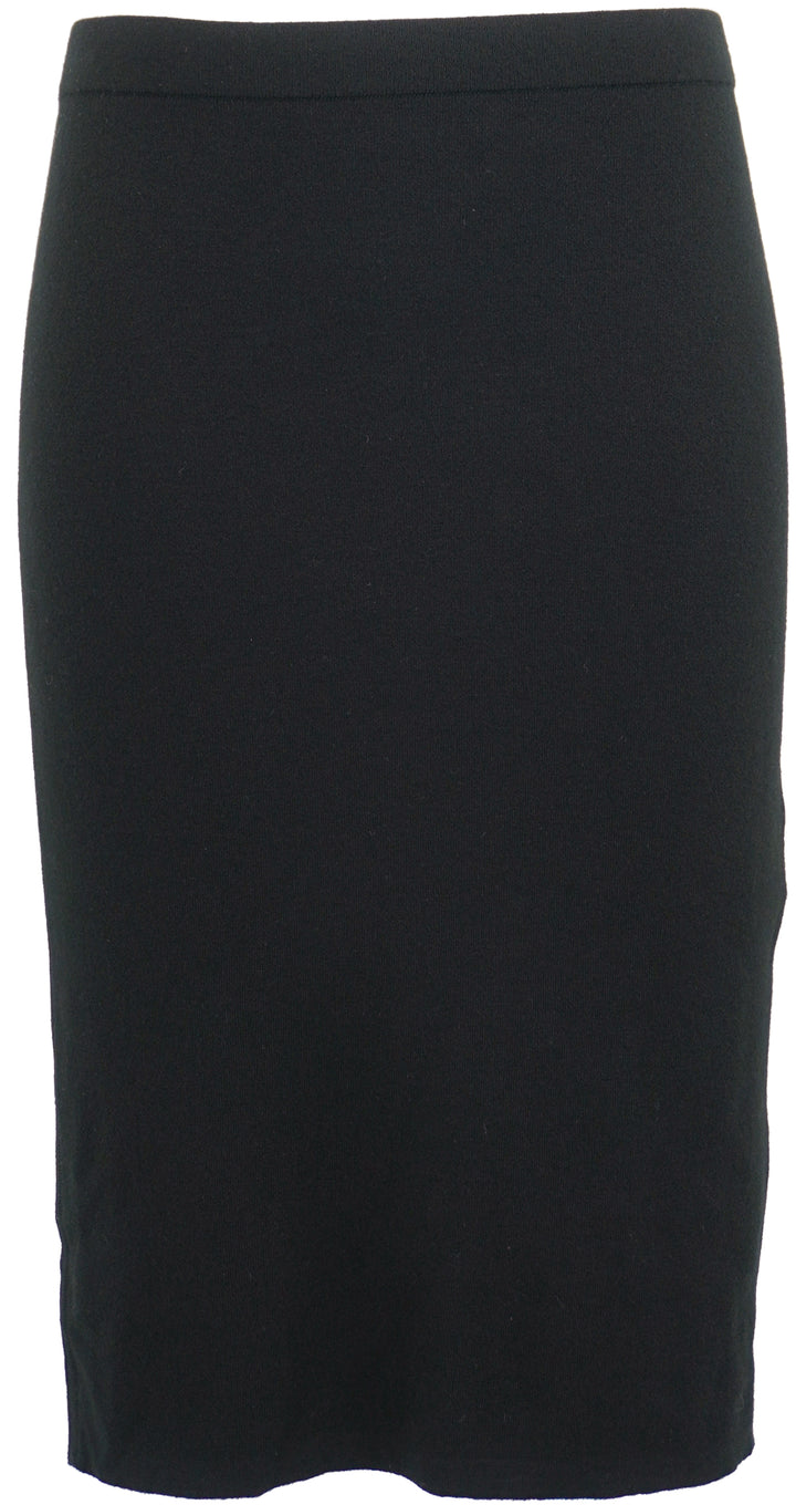 Saint Laurent Knit Wool Pencil Skirt in Black - Discounts on Saint Laurent at UAL