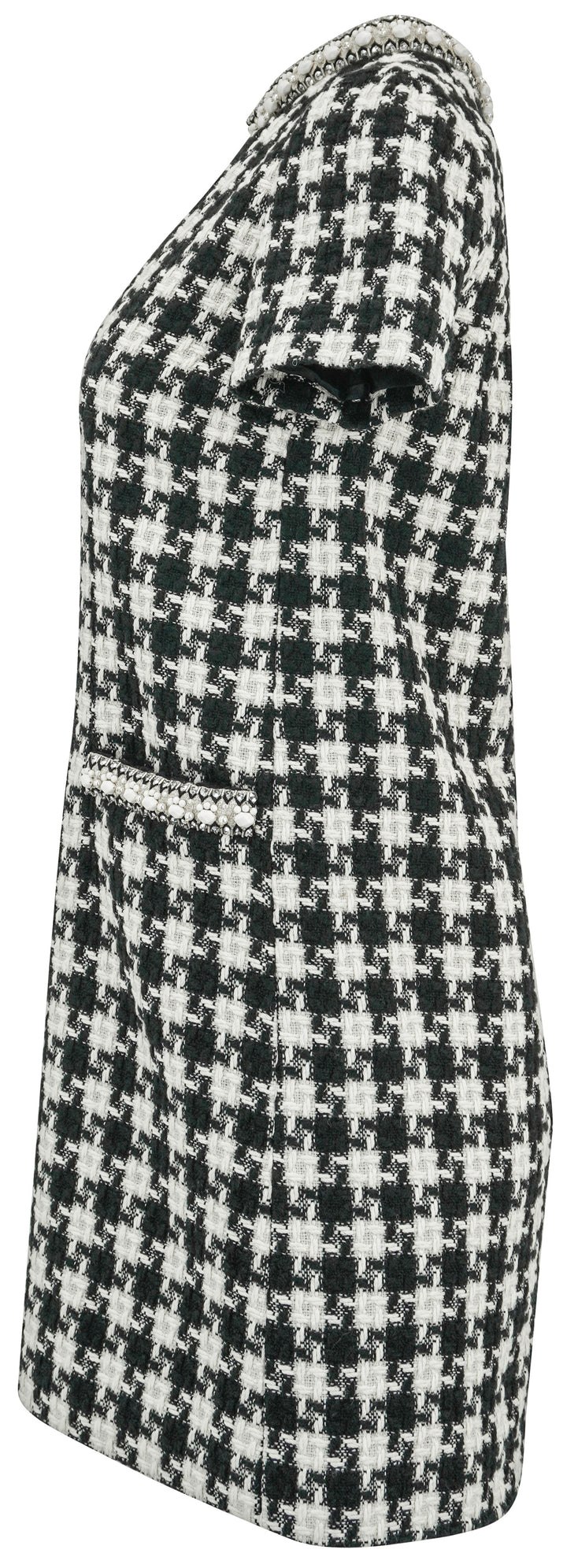 Valentino Light Tweed Dress in Black/White - Discounts on Valentino at UAL