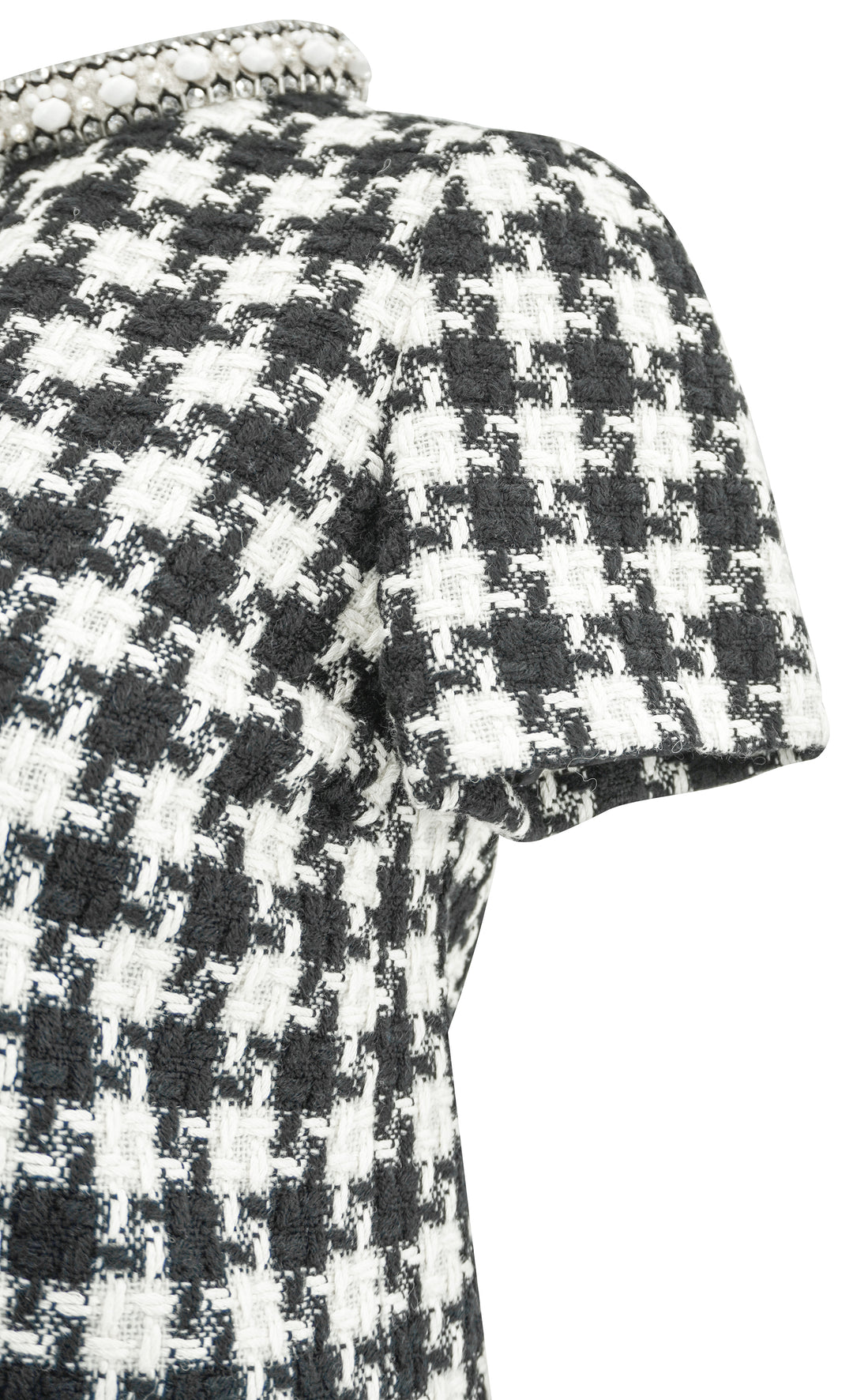 Valentino Light Tweed Dress in Black/White - Discounts on Valentino at UAL