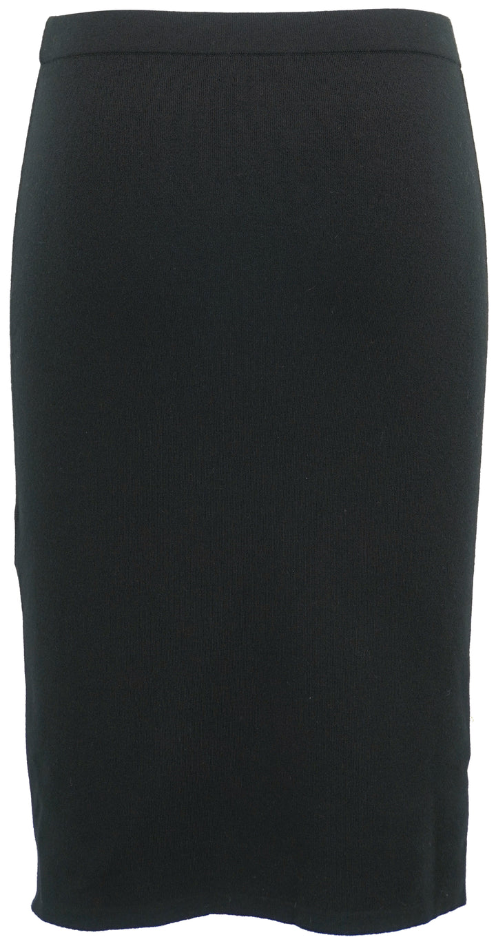 Saint Laurent Knit Wool Pencil Skirt in Black - Discounts on Saint Laurent at UAL