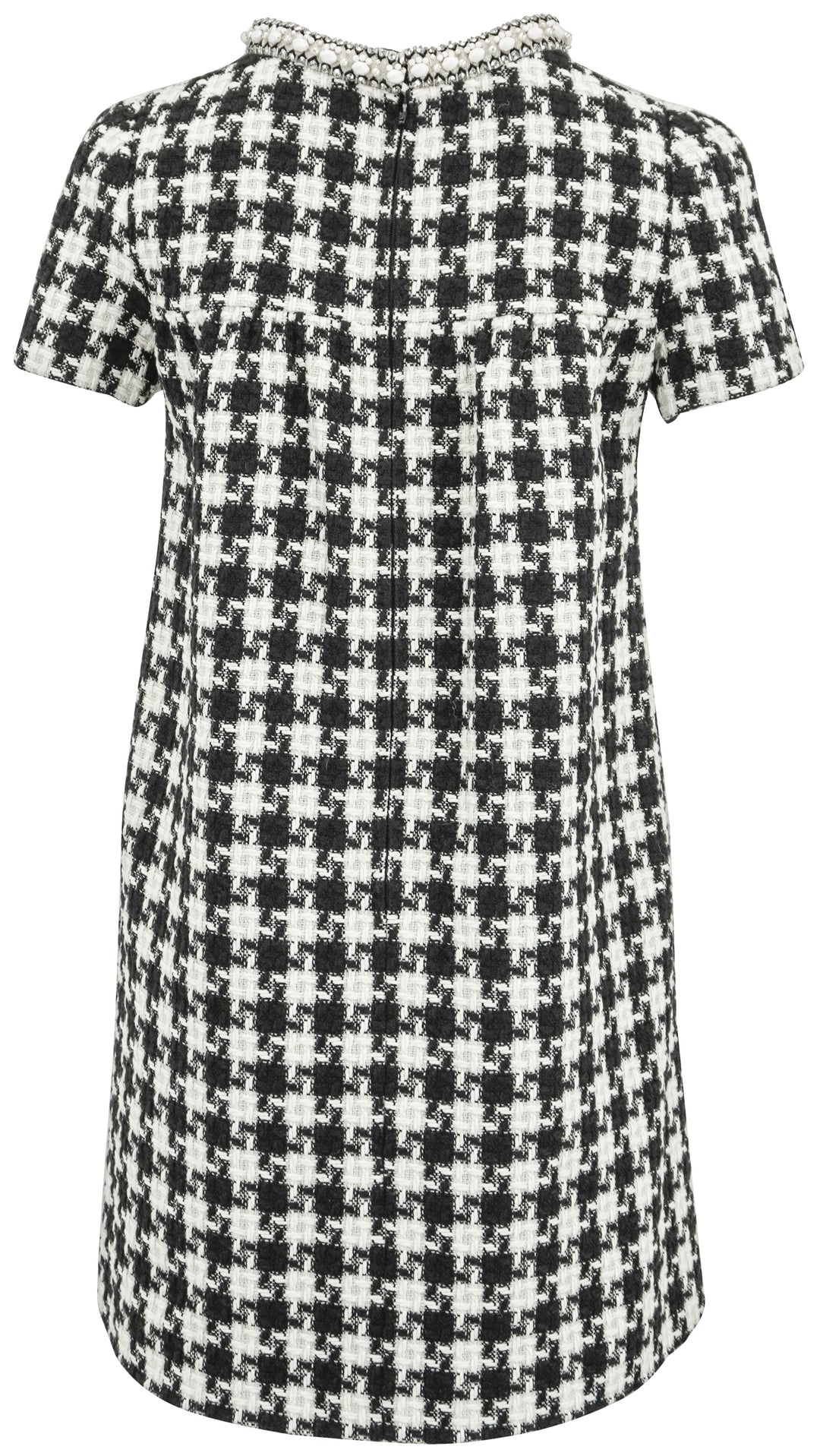 Valentino Light Tweed Dress in Black/White - Discounts on Valentino at UAL