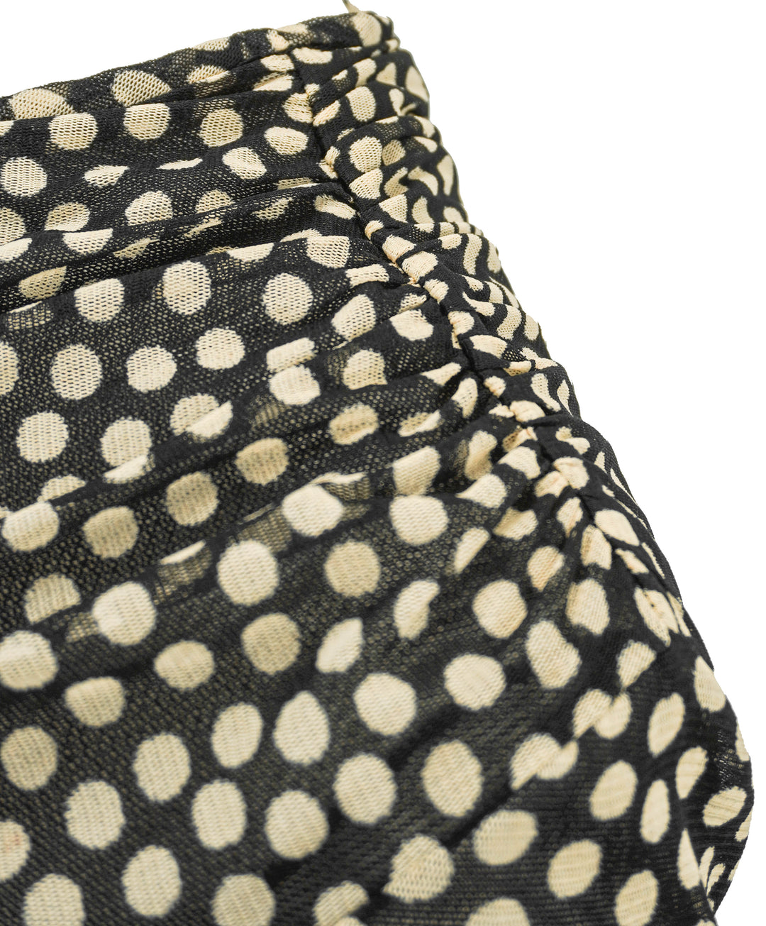 Saint Laurent Polka Dot Mini Dress in Black/Chalk - Discounts on Saint Laurent at UAL