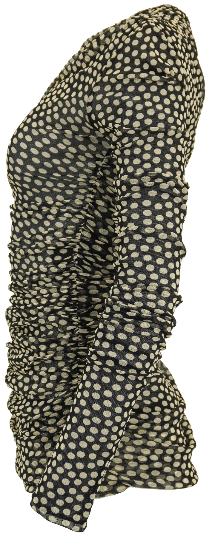 Saint Laurent Polka Dot Mini Dress in Black/Chalk - Discounts on Saint Laurent at UAL