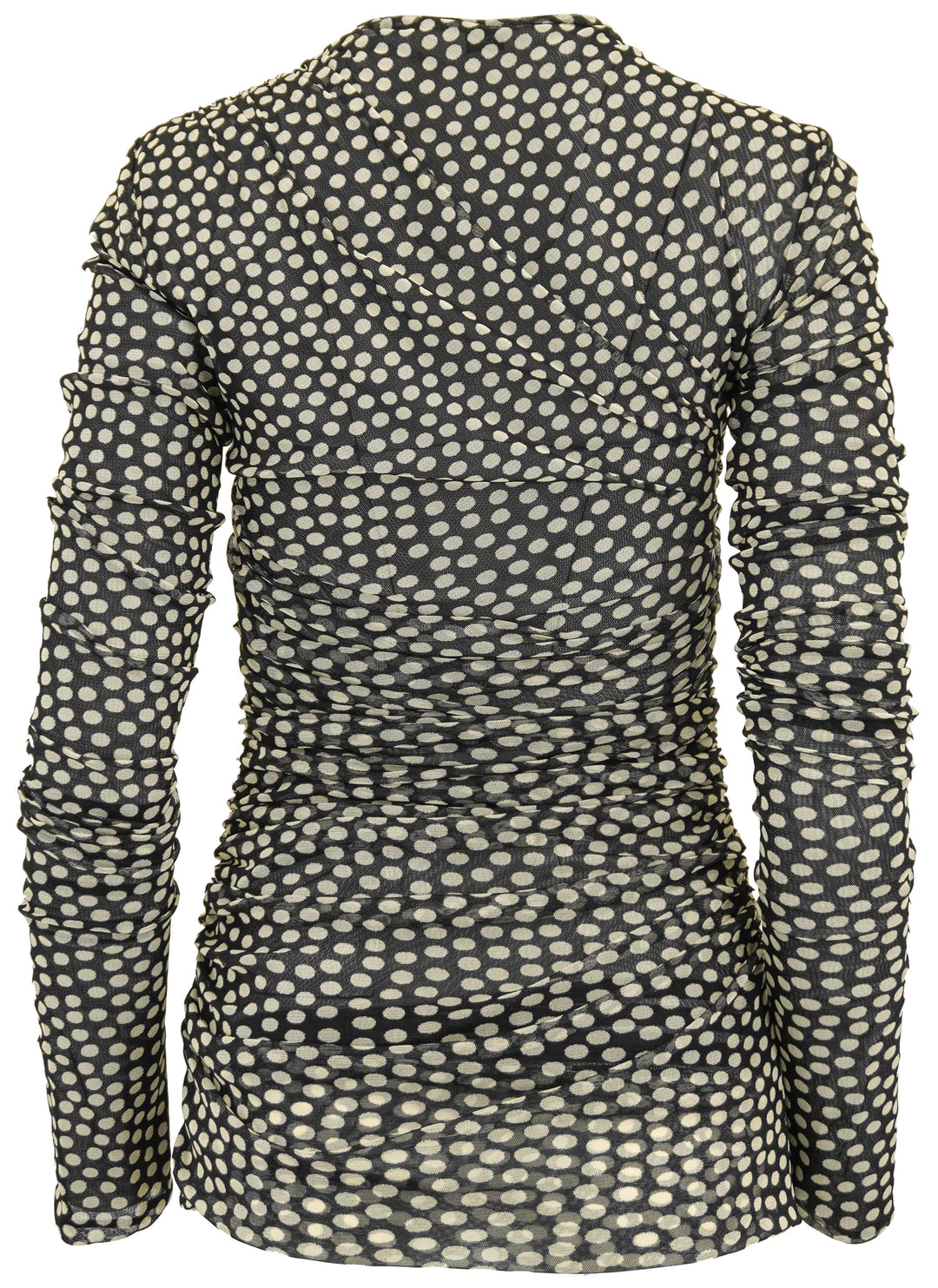Saint Laurent Polka Dot Mini Dress in Black/Chalk - Discounts on Saint Laurent at UAL