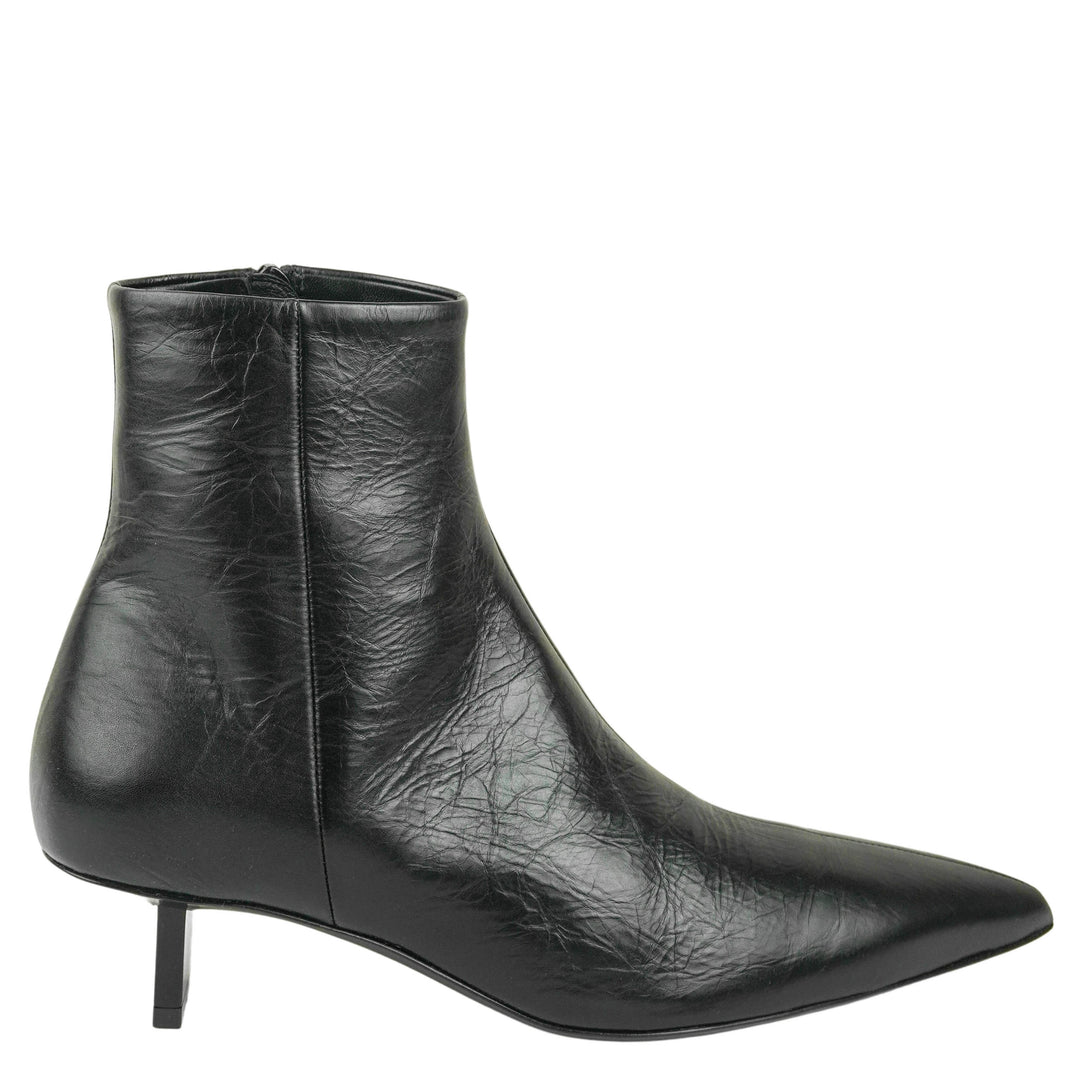 Pierre Hardy Crinkled Ankle Boots in Black - Discounts on Pierre Hardy at UAL