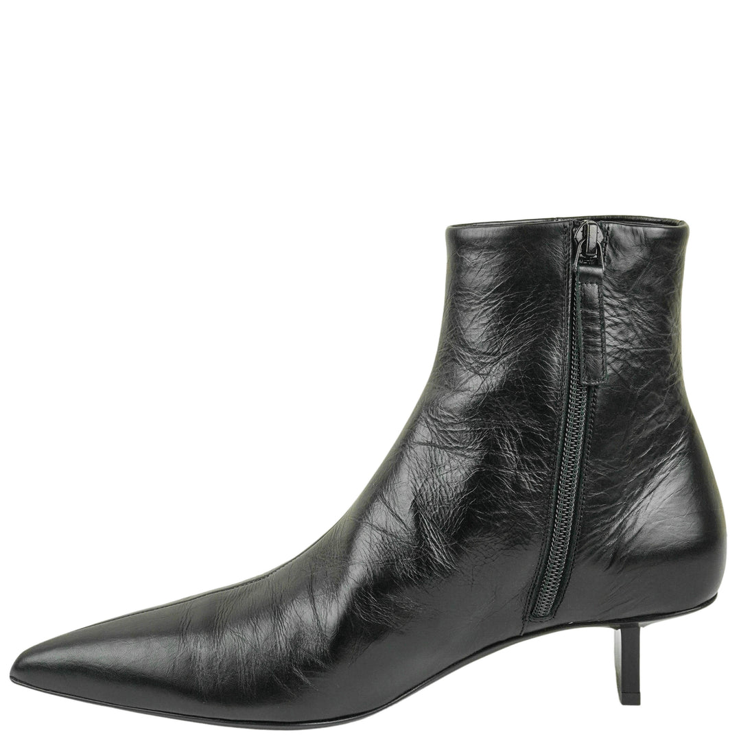Pierre Hardy Crinkled Ankle Boots in Black - Discounts on Pierre Hardy at UAL
