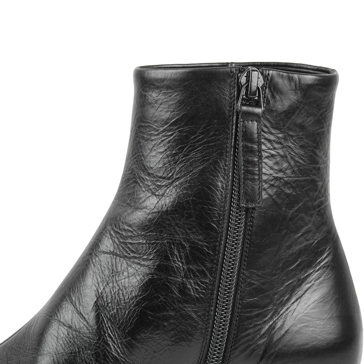Pierre Hardy Crinkled Ankle Boots in Black - Discounts on Pierre Hardy at UAL