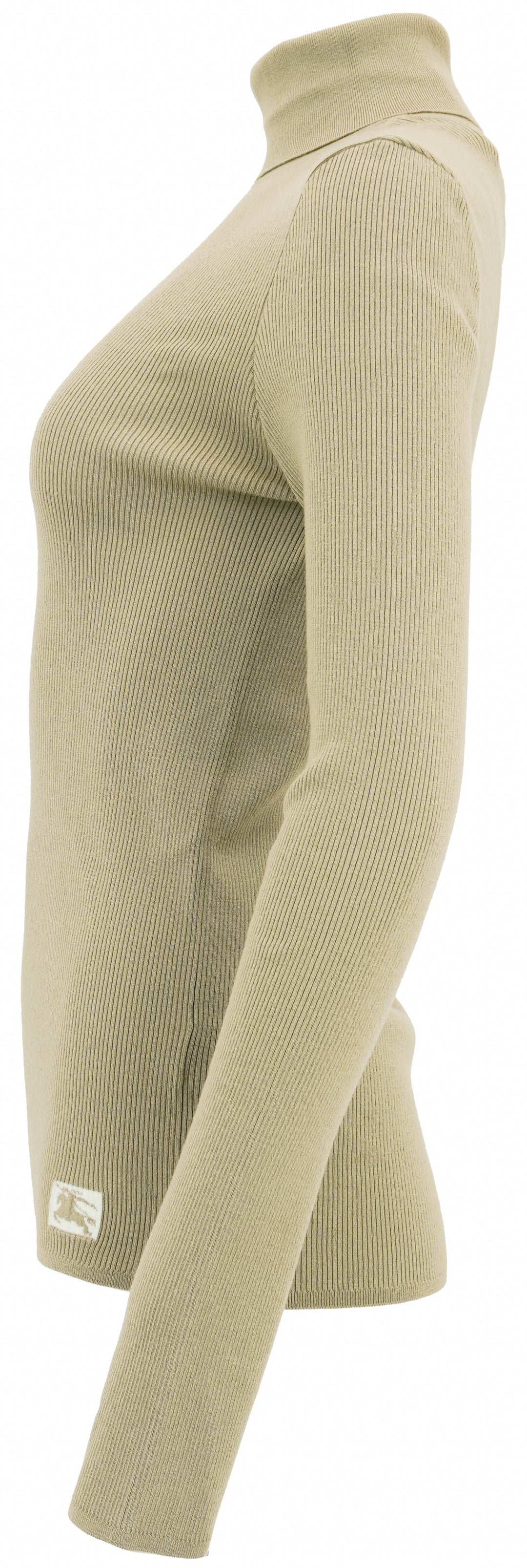 Burberry Ribbed Turtleneck in Limestone - Discounts on Burberry at UAL