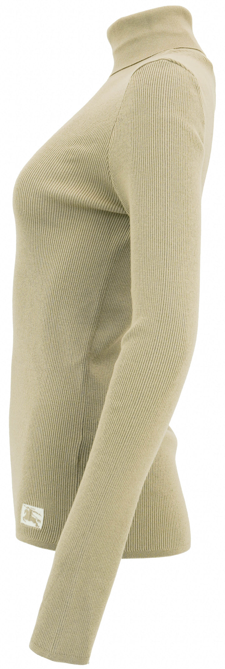 Burberry Ribbed Turtleneck in Limestone - Discounts on Burberry at UAL