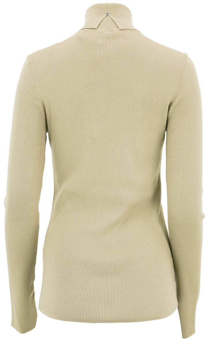 Burberry Ribbed Turtleneck in Limestone - Discounts on Burberry at UAL