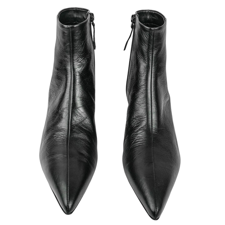 Pierre Hardy Crinkled Ankle Boots in Black - Discounts on Pierre Hardy at UAL