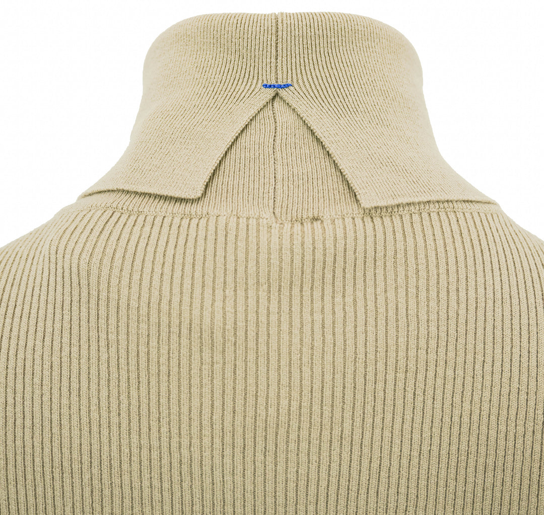 Burberry Ribbed Turtleneck in Limestone - Discounts on Burberry at UAL