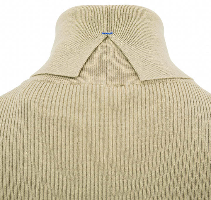 Burberry Ribbed Turtleneck in Limestone - Discounts on Burberry at UAL