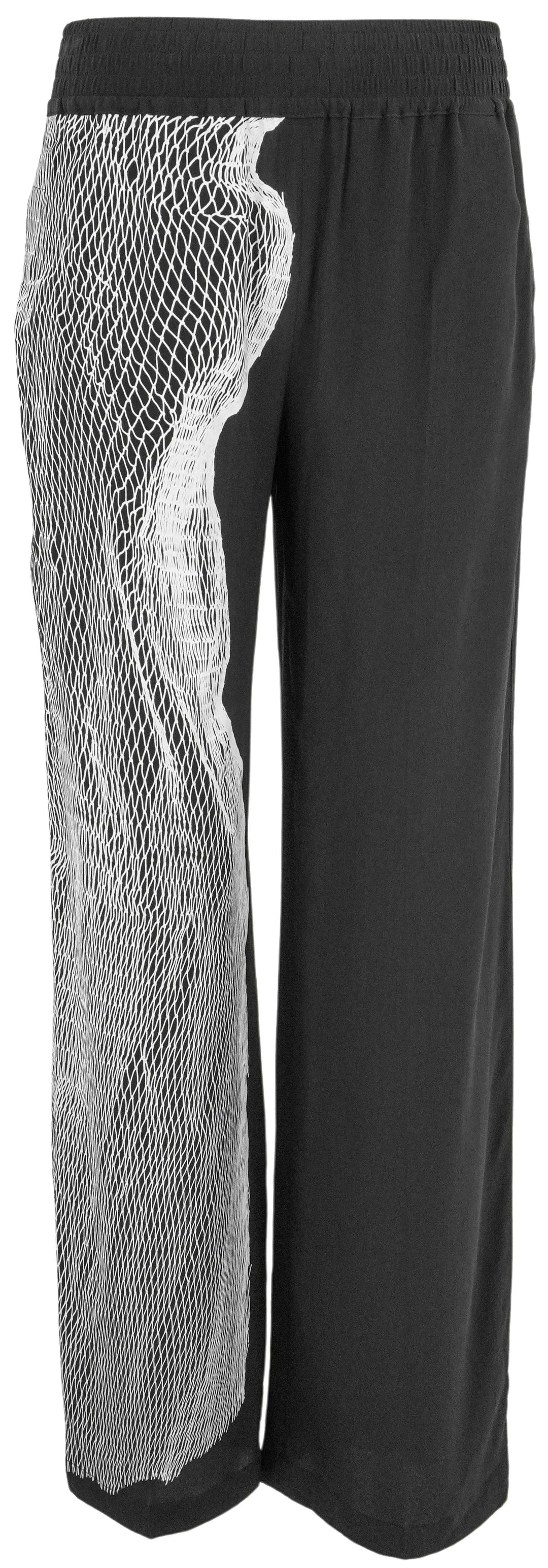 Victoria Beckham Printed Trousers in Black - Discounts on Victoria Beckham at UAL