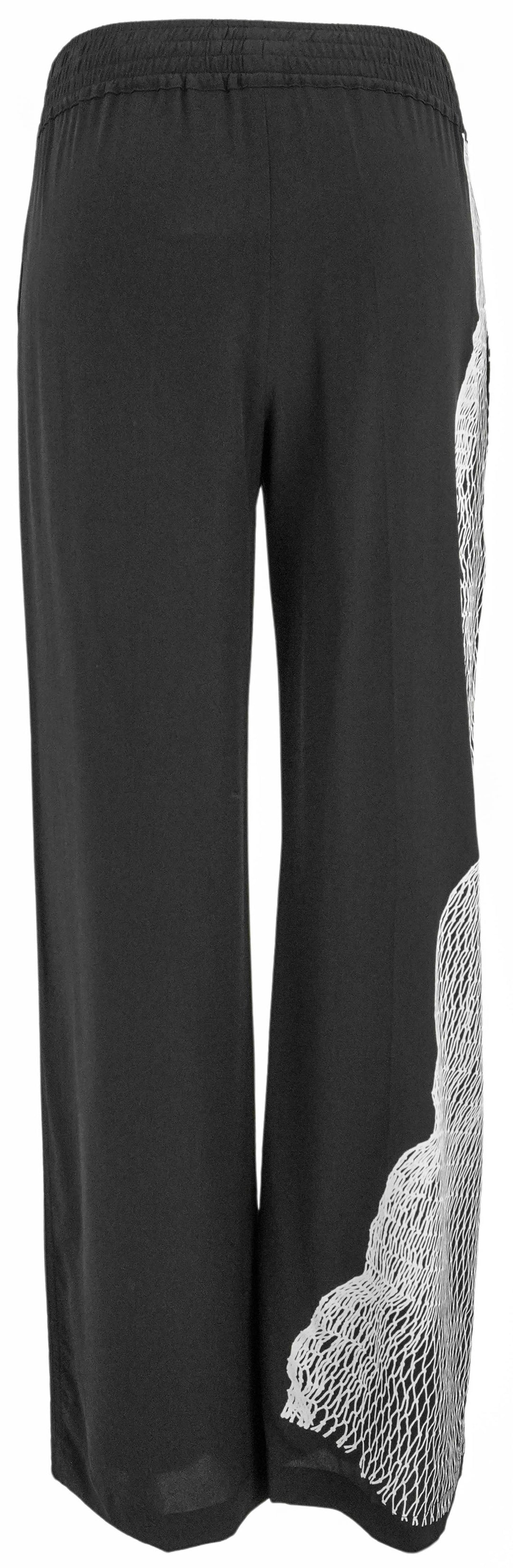 Victoria Beckham Printed Trousers in Black - Discounts on Victoria Beckham at UAL