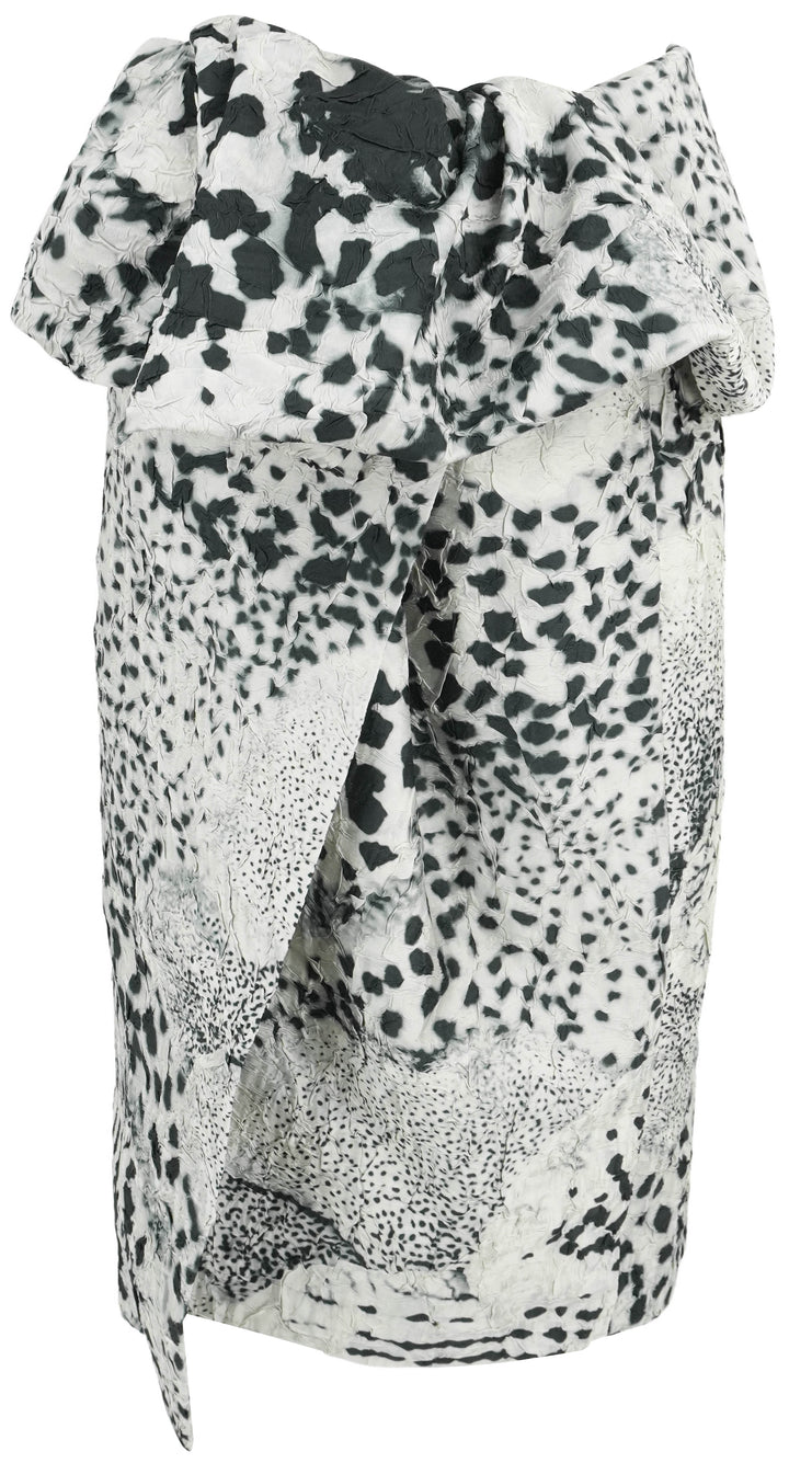 Dries Van Noten Foldover Skirt in Champagne Multicolor - Discounts on Dries Van Noten at UAL
