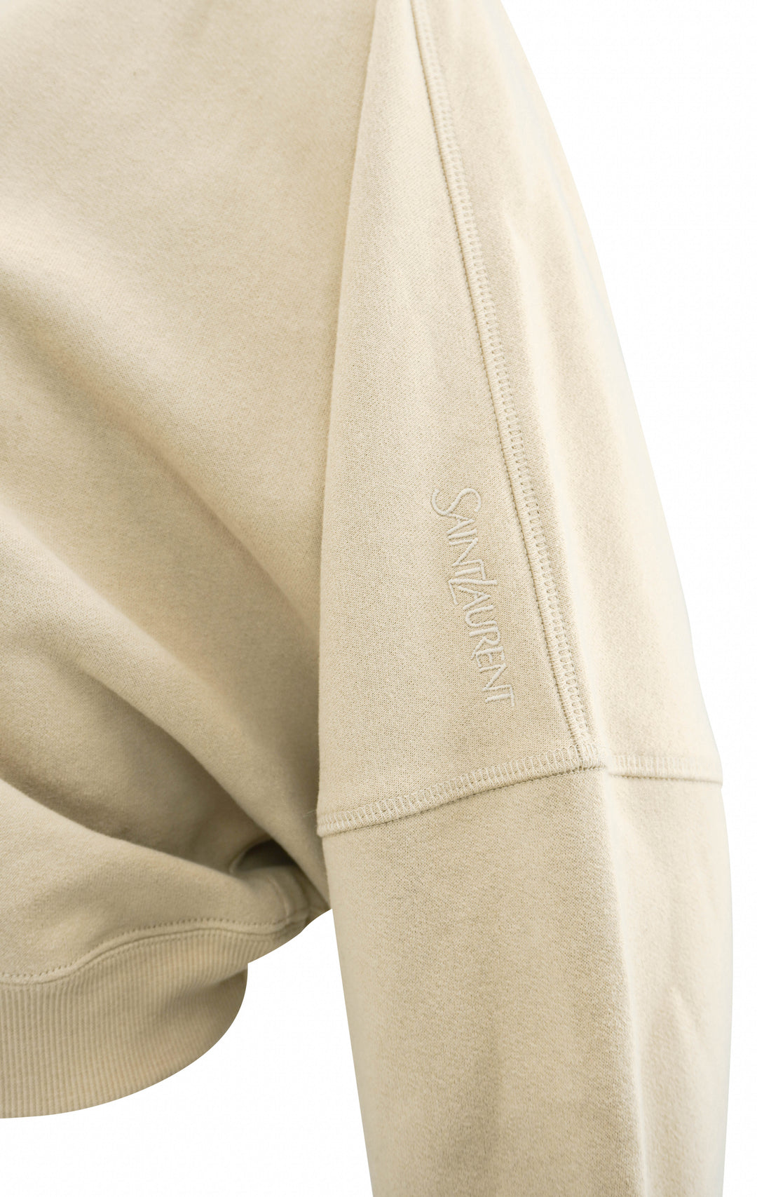 Saint Laurent Cropped Sweatshirt in Powder - Discounts on Saint Laurent at UAL