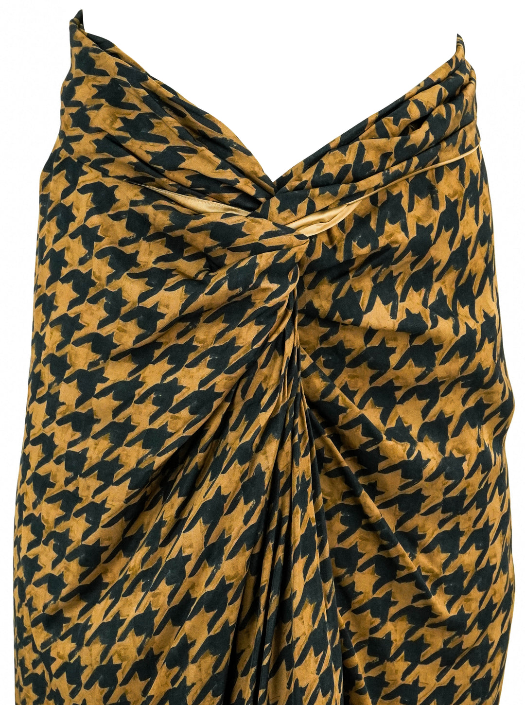 Dries Van Noten Houndstooth Skirt in Brown - Discounts on Dries Van Noten at UAL