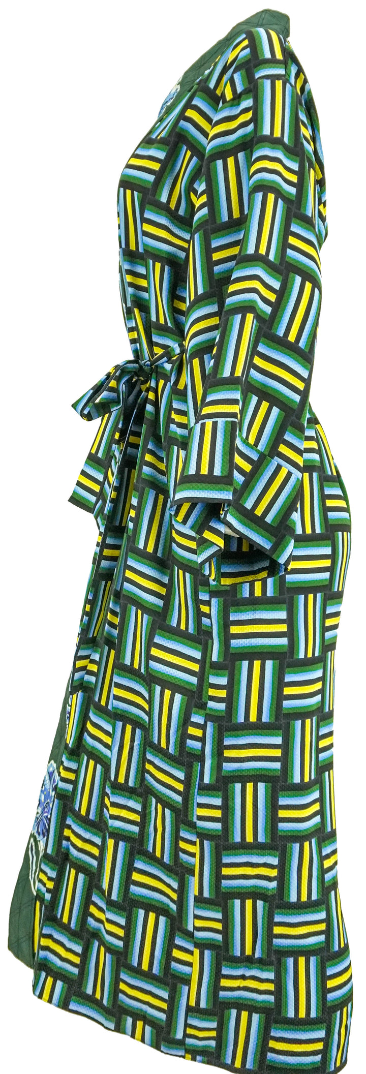 Dorothee Schumacher Graphic Patch Pajama Coat in Blue and Green - Discounts on Dorothee Schumacher at UAL