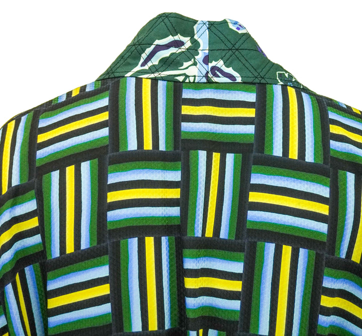 Dorothee Schumacher Graphic Patch Pajama Coat in Blue and Green - Discounts on Dorothee Schumacher at UAL