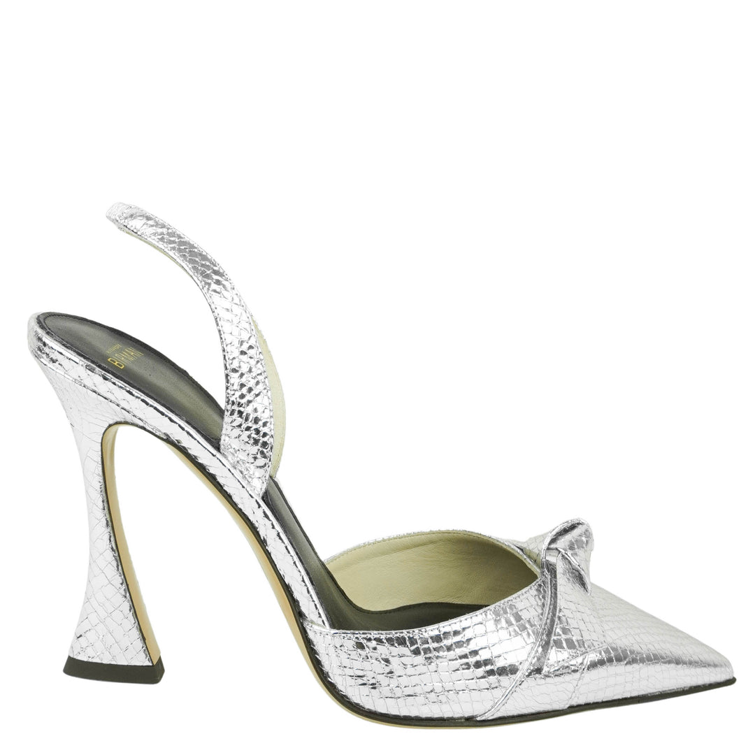 Alexandre Birman Clarita Bell Slingbacks in Silver - Discounts on Alexandre Birman at UAL