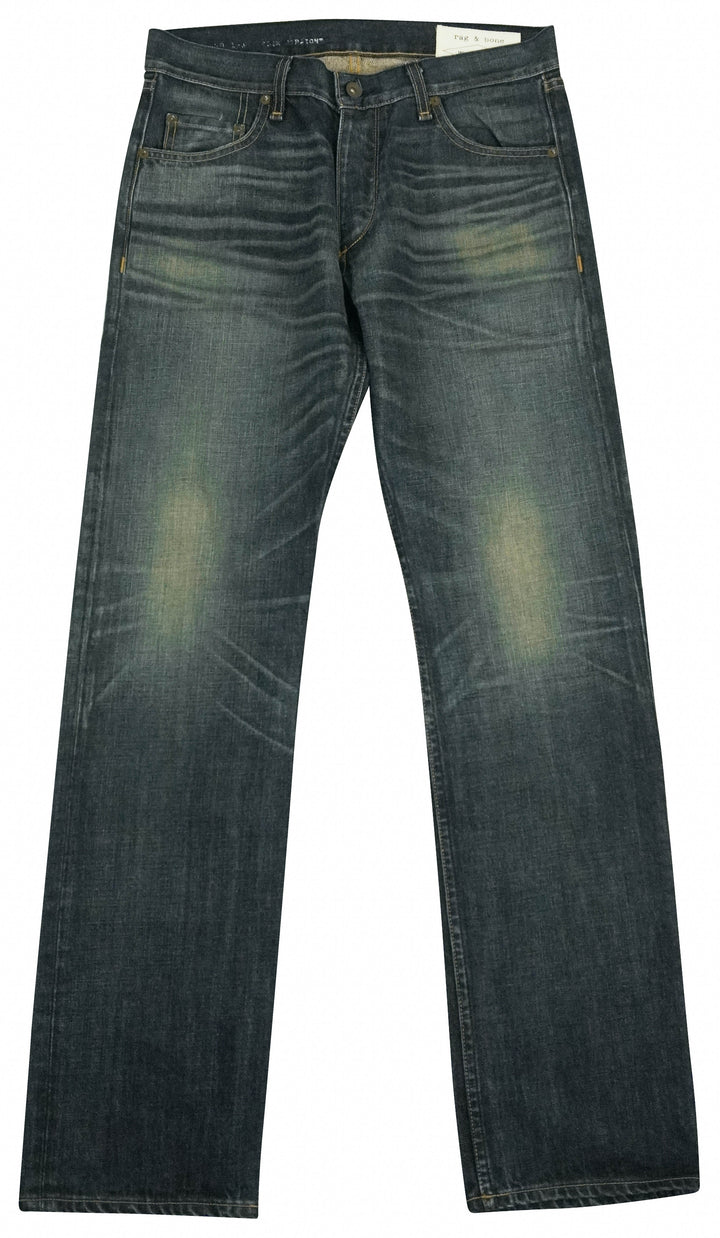Rag & Bone Slim Straight Leg Denim in Wells - Discounts on rag & bone at UAL