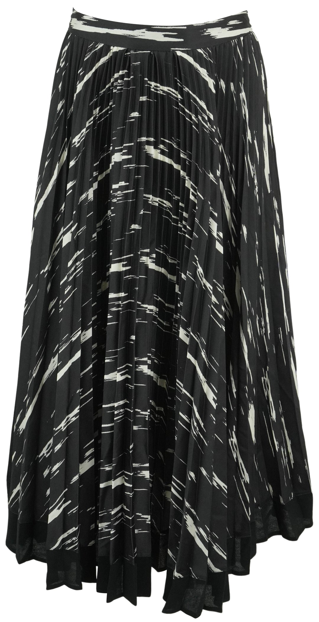 3.1 Phillip Lim Abstract Wood Grain Pleated Skirt in Black - Discounts on Phillip Lim at UAL