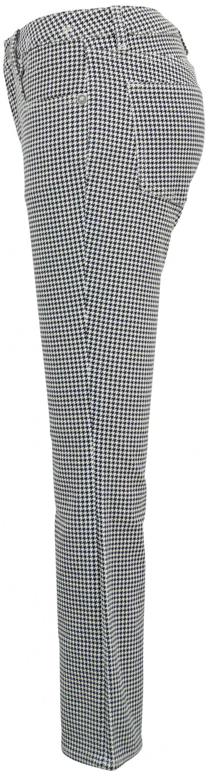 R13 Printed Houndstooth Kick Fit Jeans in Black and White - Discounts on R13 at UAL