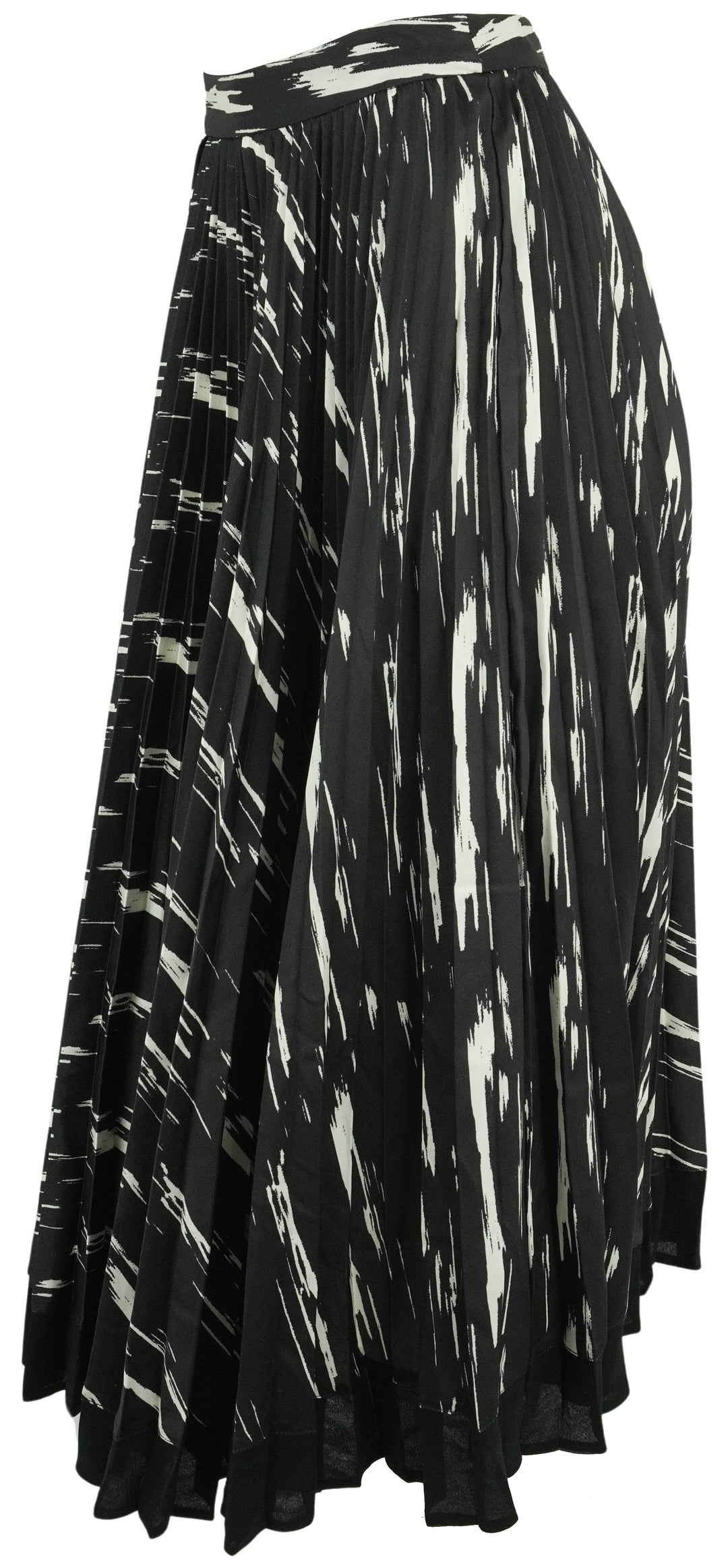3.1 Phillip Lim Abstract Wood Grain Pleated Skirt in Black - Discounts on Phillip Lim at UAL