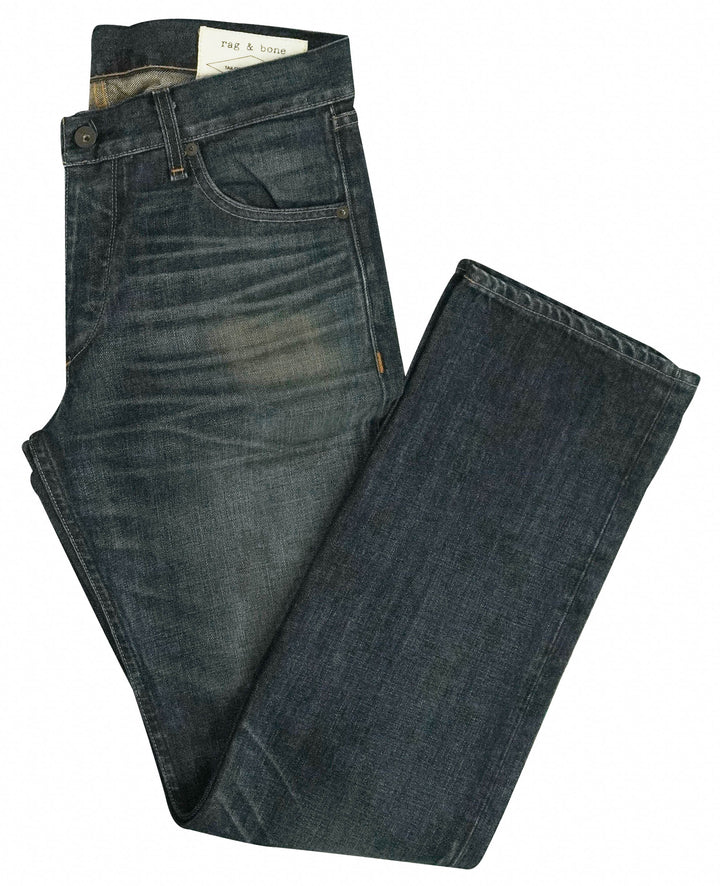 Rag & Bone Slim Straight Leg Denim in Wells - Discounts on rag & bone at UAL