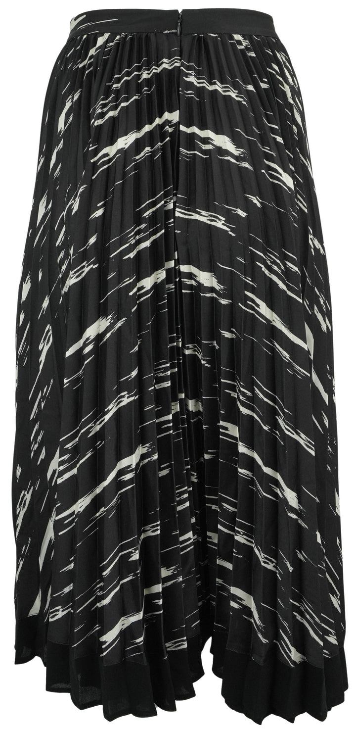 3.1 Phillip Lim Abstract Wood Grain Pleated Skirt in Black - Discounts on Phillip Lim at UAL