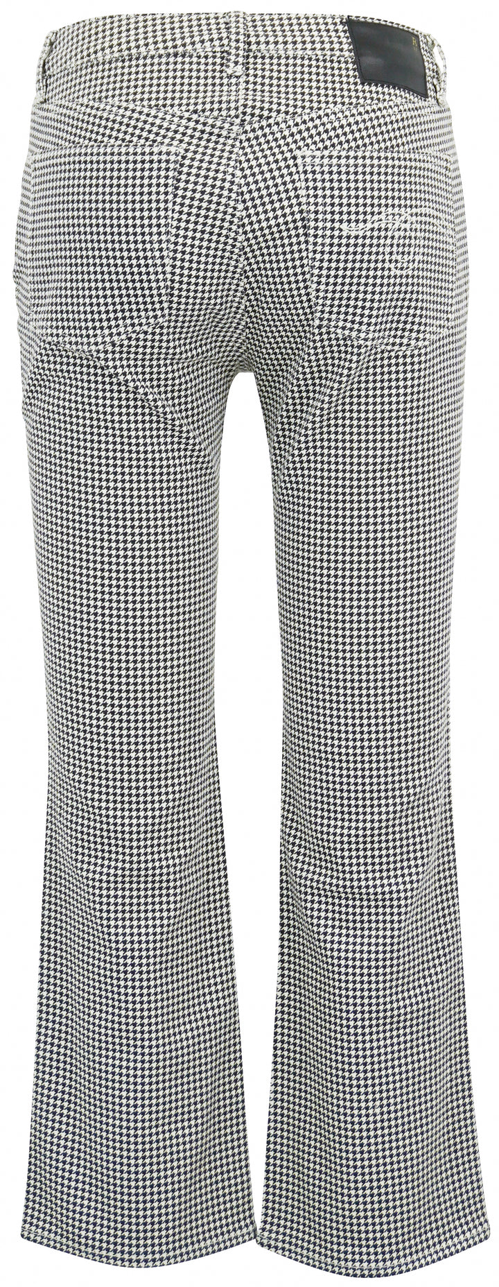 R13 Printed Houndstooth Kick Fit Jeans in Black and White - Discounts on R13 at UAL