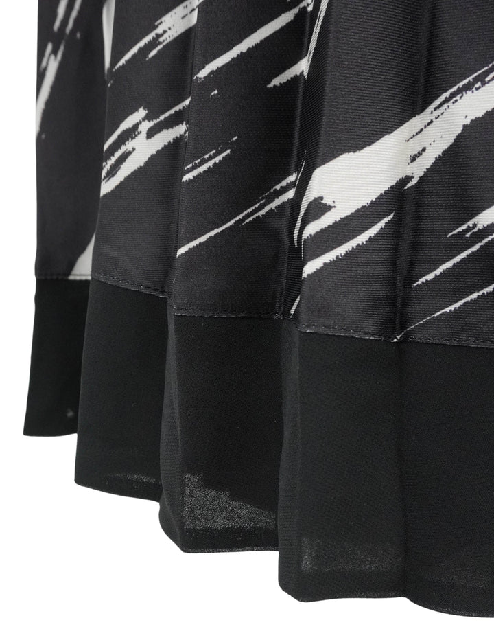 3.1 Phillip Lim Abstract Wood Grain Pleated Skirt in Black - Discounts on Phillip Lim at UAL