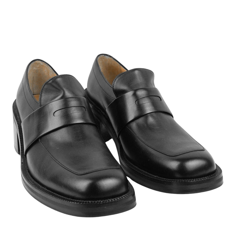 Dries Van Noten Leather Loafers in Black - Discounts on Dries Van Noten at UAL