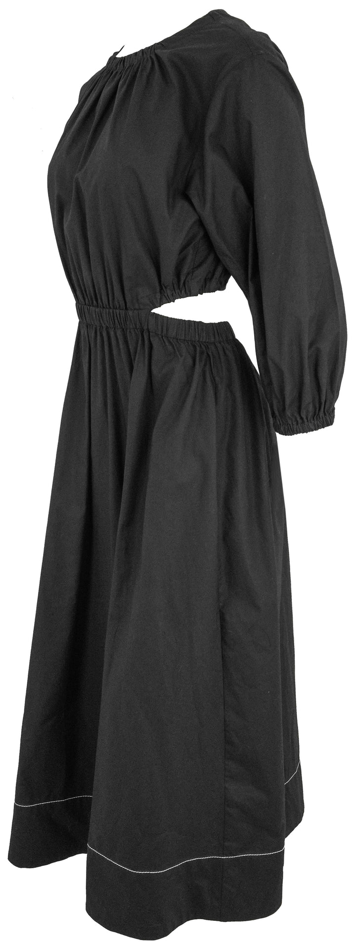 Proenza Schouler White Label Nora Backless Poplin Dress in Black - Discounts on Proenza Schouler White Label at UAL