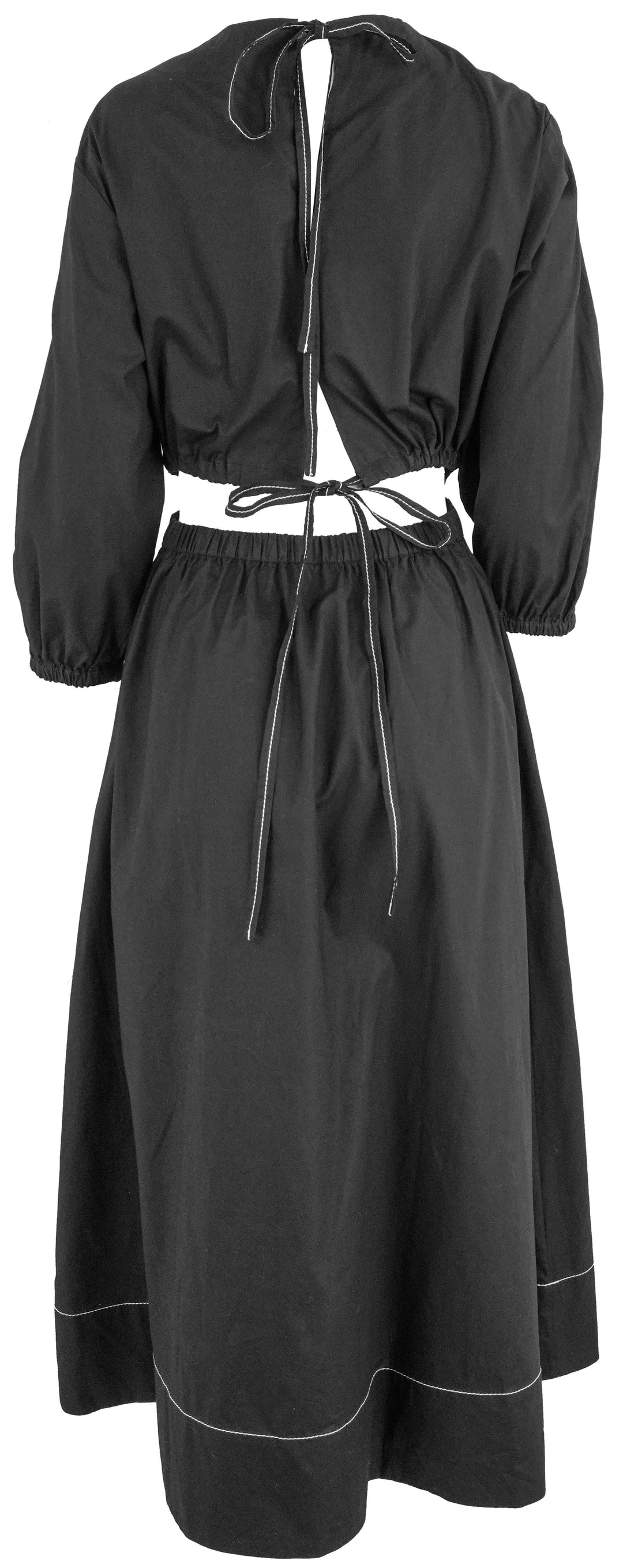 Proenza Schouler White Label Nora Backless Poplin Dress in Black - Discounts on Proenza Schouler White Label at UAL