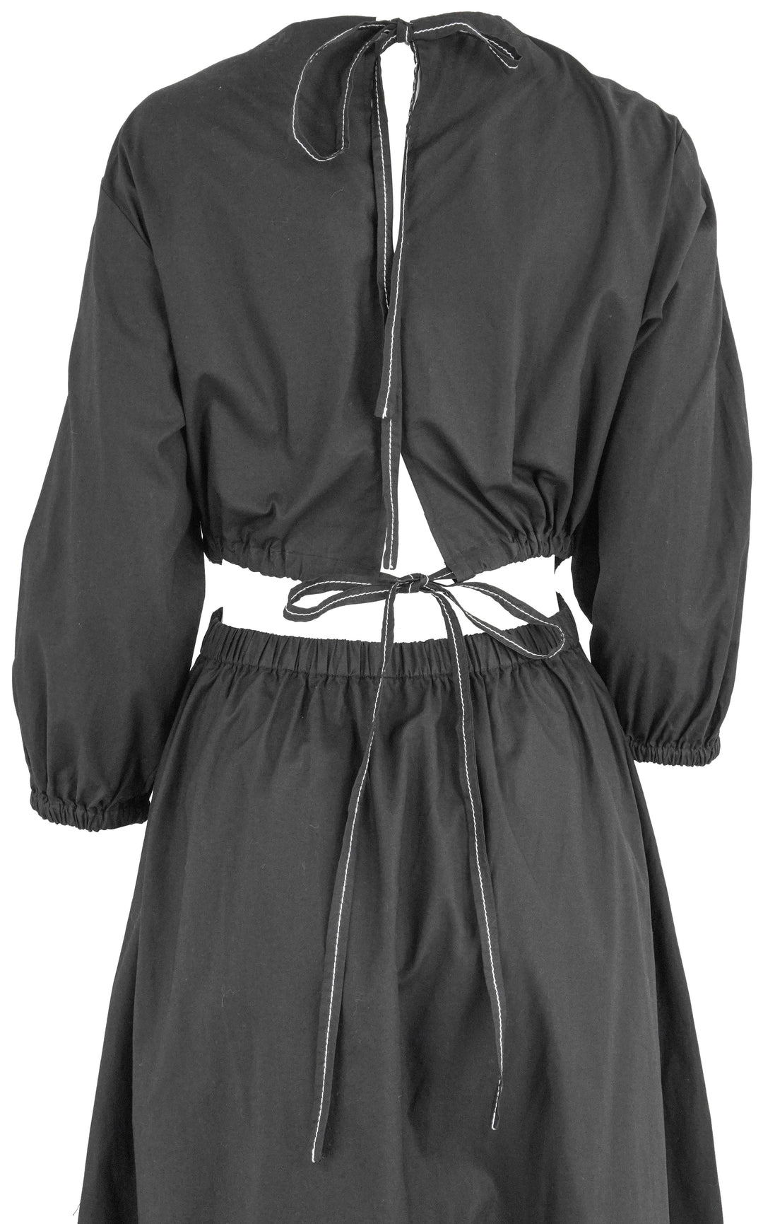 Proenza Schouler White Label Nora Backless Poplin Dress in Black - Discounts on Proenza Schouler White Label at UAL