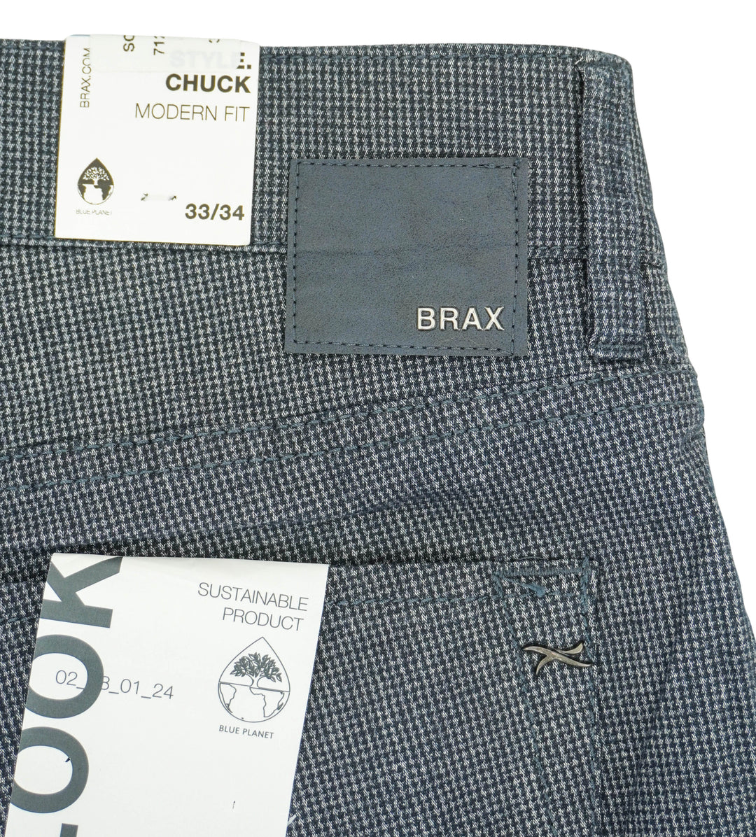 Brax Chuck Pants in Navy/Grey