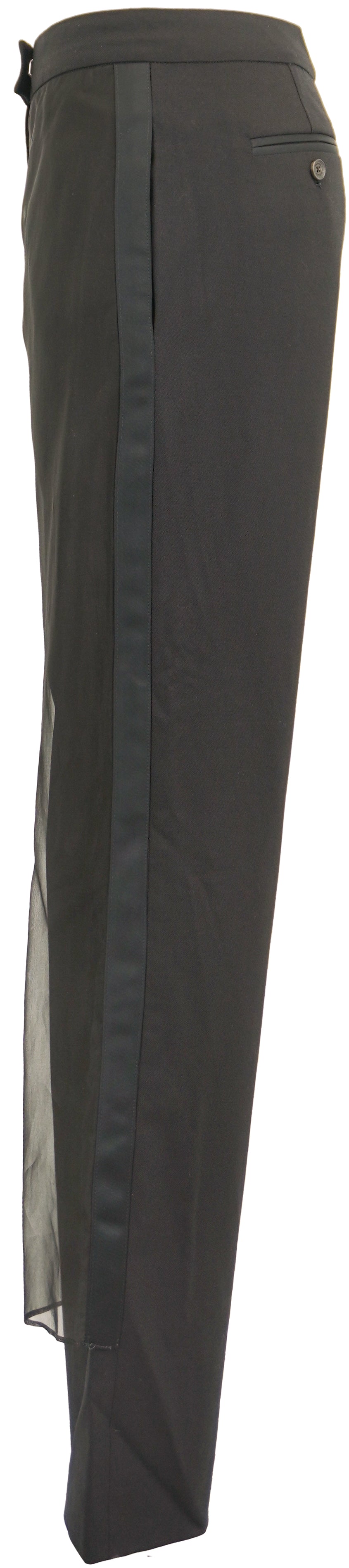 Proenza Schouler Teddy Wool Twill and Organza Pants in Black - Discounts on Proenza Schouler at UAL