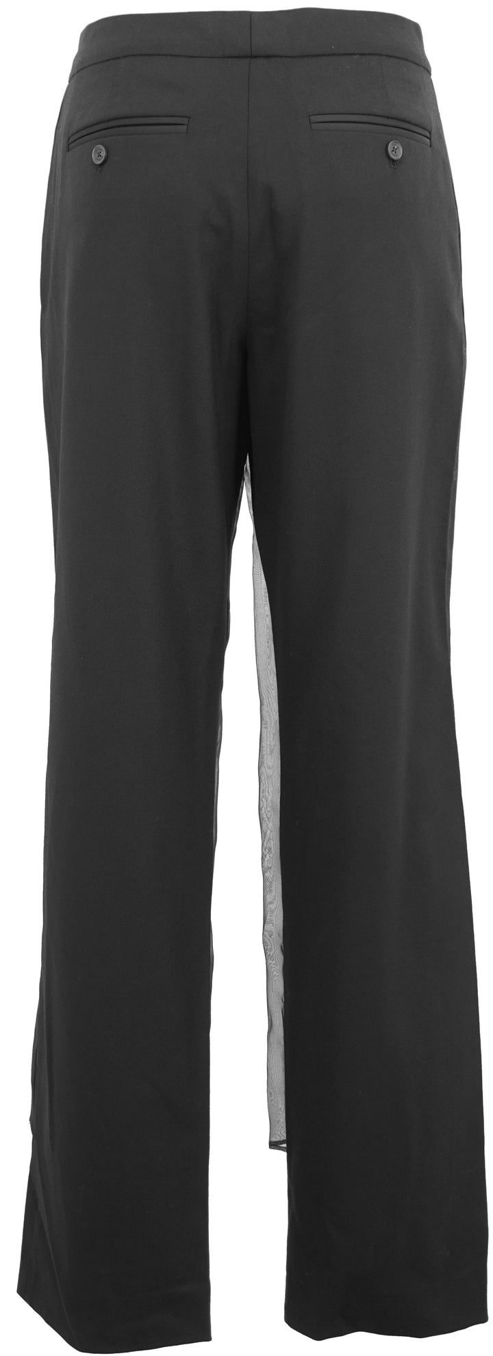 Proenza Schouler Teddy Wool Twill and Organza Pants in Black - Discounts on Proenza Schouler at UAL