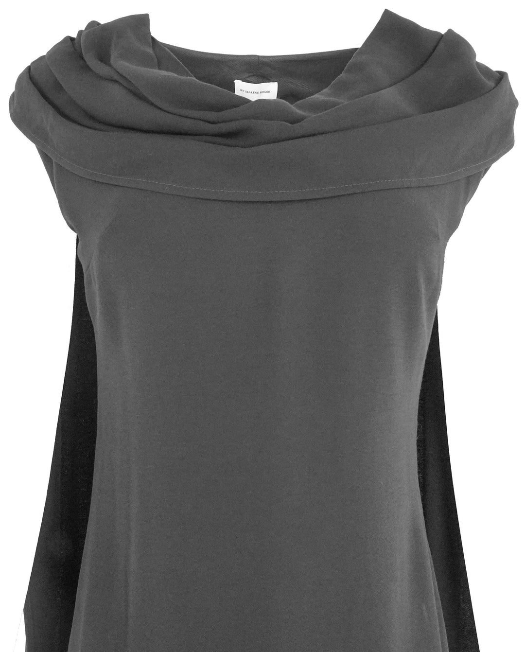 By Malene Birger Cressida Draped Fringed Crepe Maxi Dress in Black - Discounts on By Malene Birger at UAL